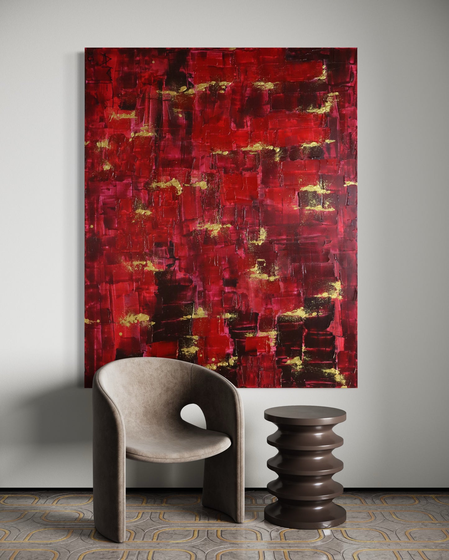 Red, Gold, Bordeaux Minimalism